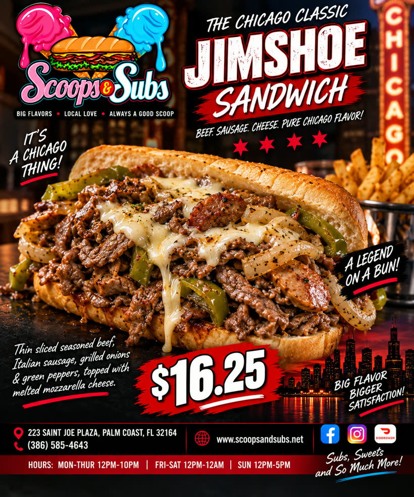 The Chicago Classic Jim Shoe sandwich